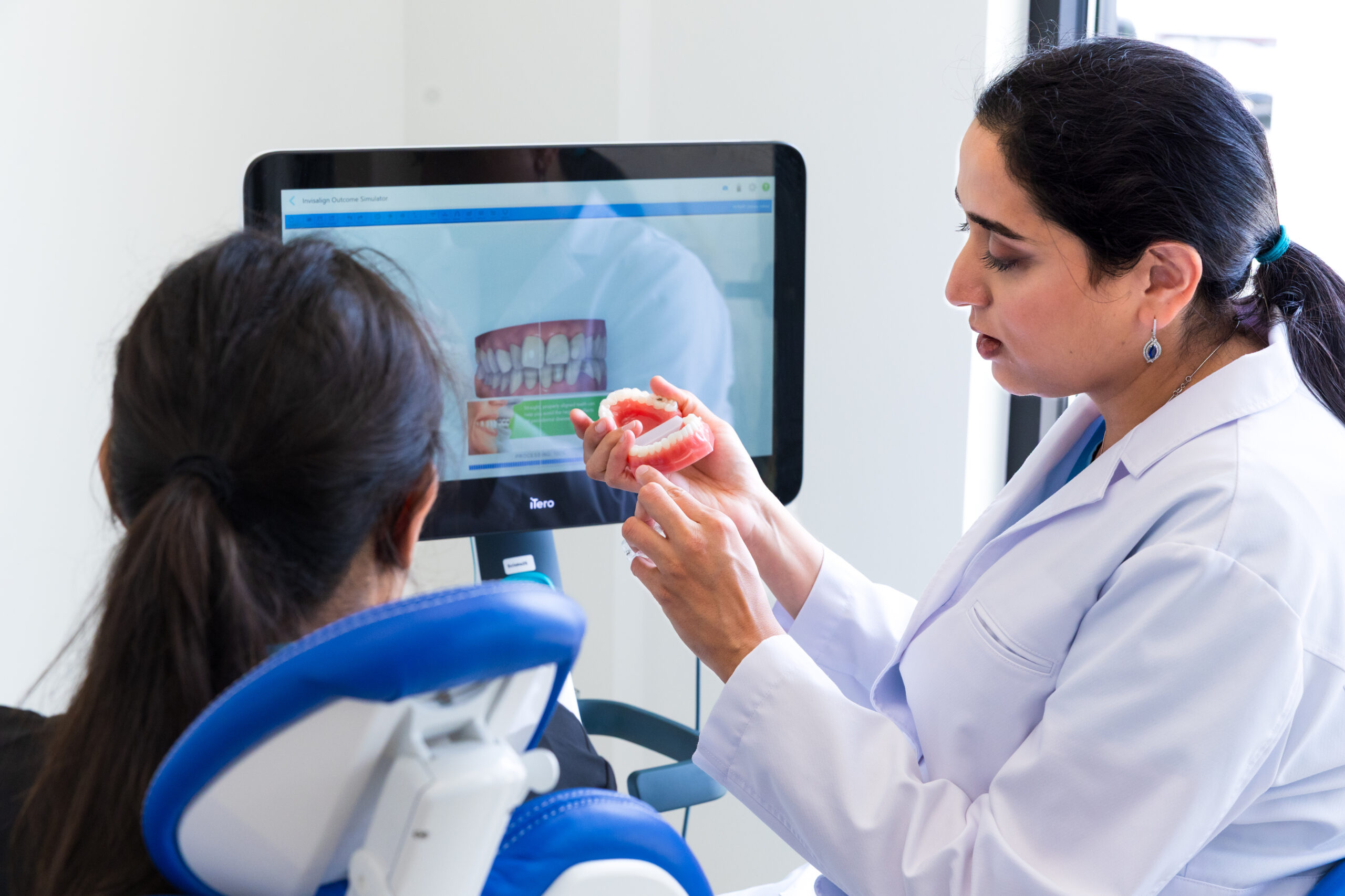Dr. Patel explaing to the patient